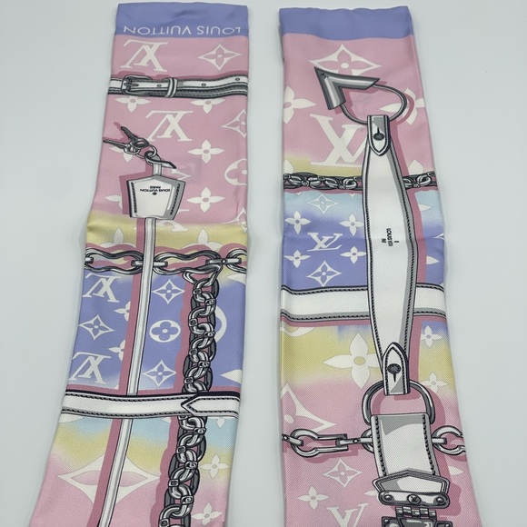 Louis Vuitton Escale Confidential Bandeau Neckerchief Scarf Wrap Twilly Chocker - Picture 5 of 14